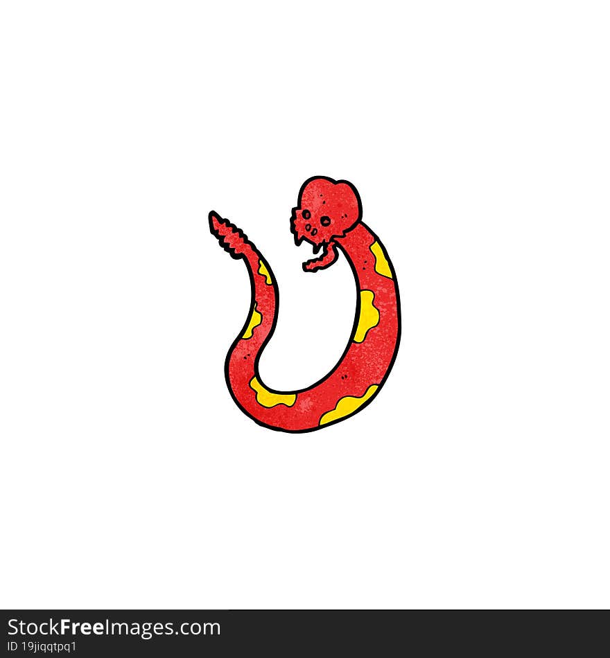 Cartoon Snake With Skull