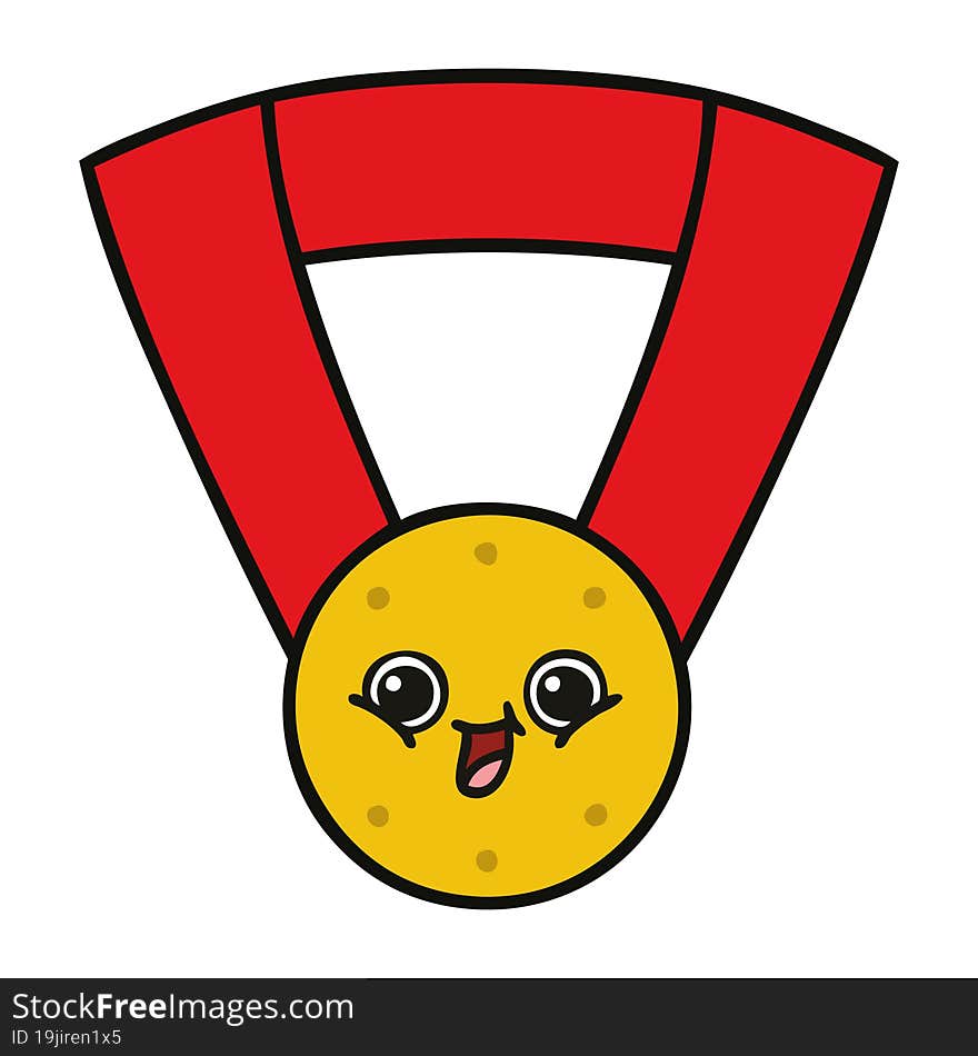 cute cartoon gold medal