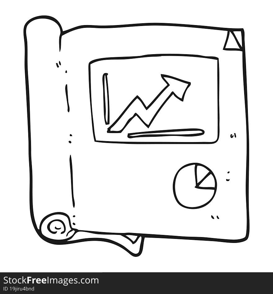 black and white cartoon business document