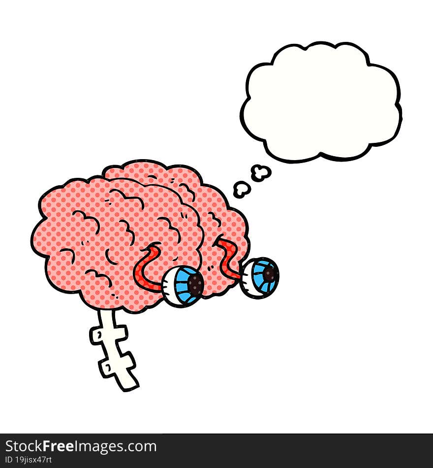 thought bubble cartoon brain