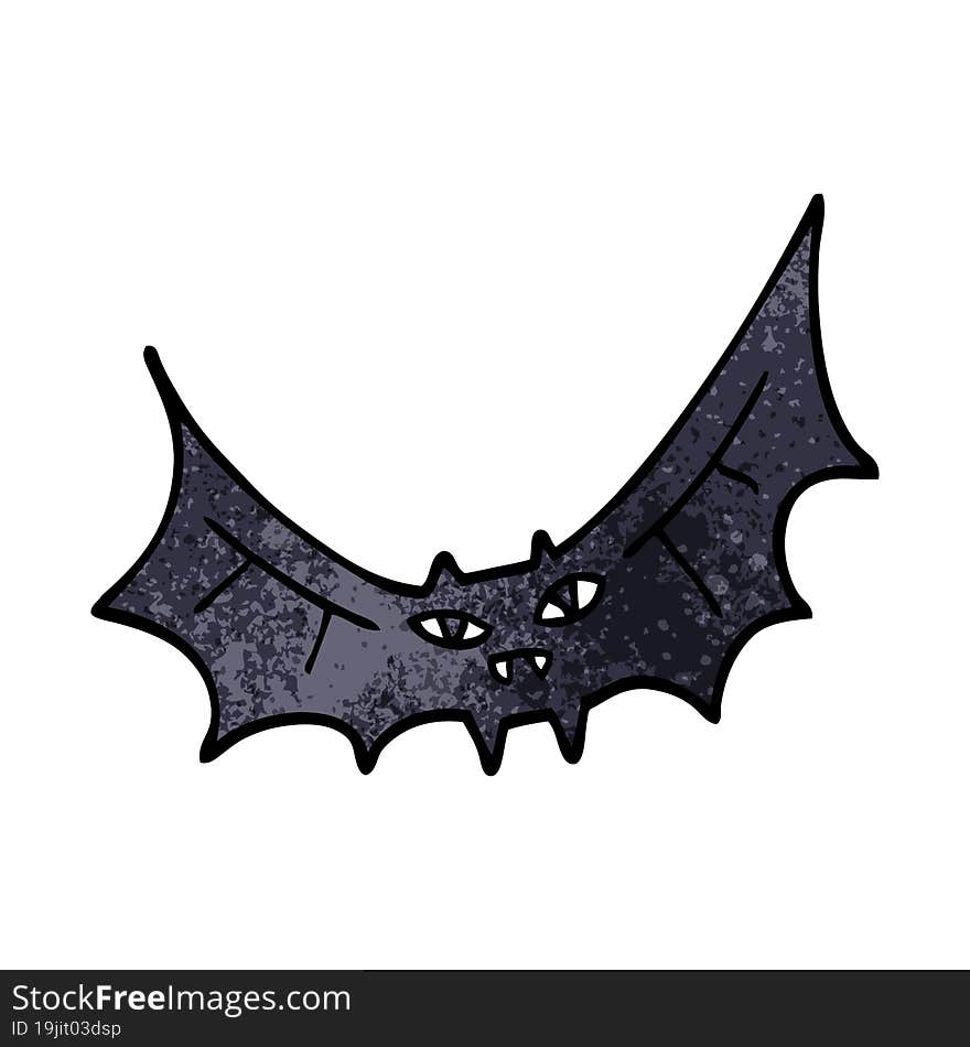 cartoon doodle bat