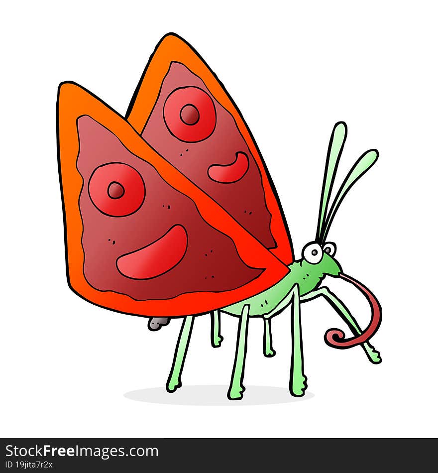 cartoon funny butterfly