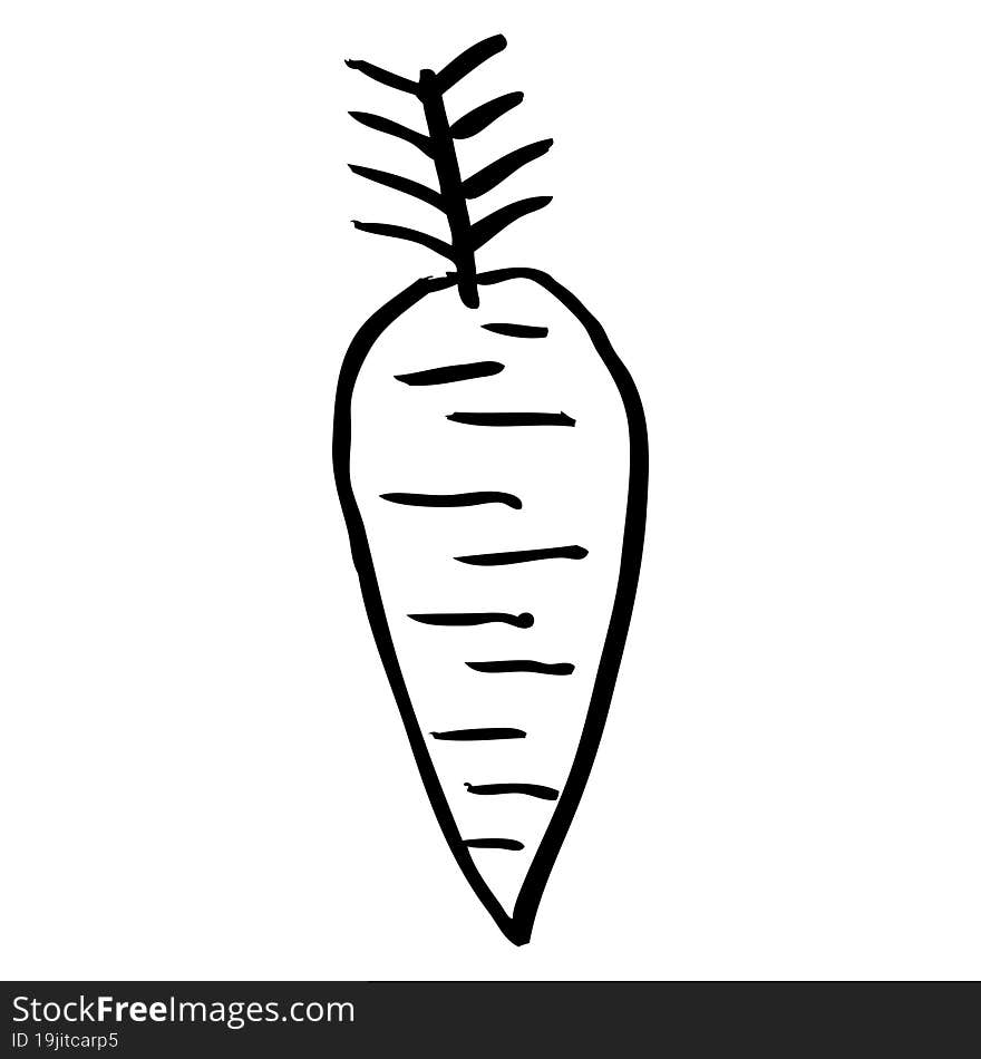 Line Drawing Cartoon Root Vegetable