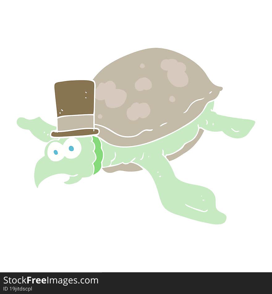 flat color illustration of turtle. flat color illustration of turtle