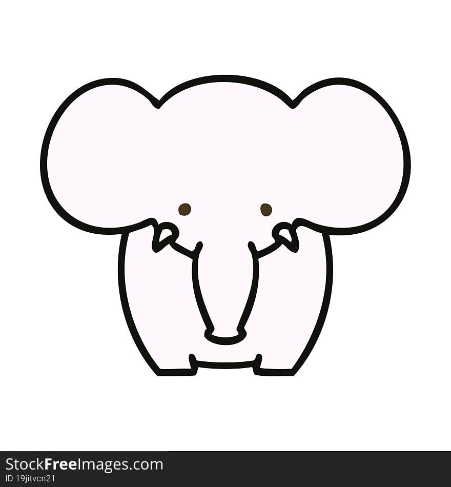 quirky hand drawn cartoon elephant