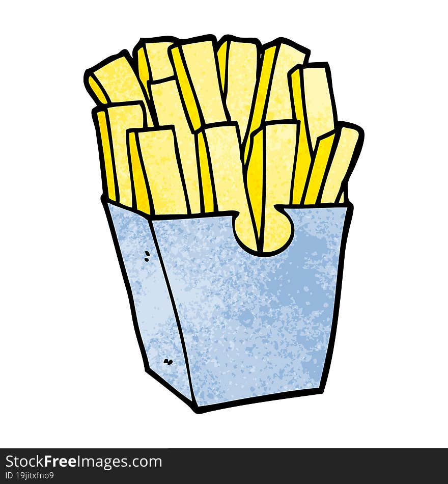 cartoon doodle fries