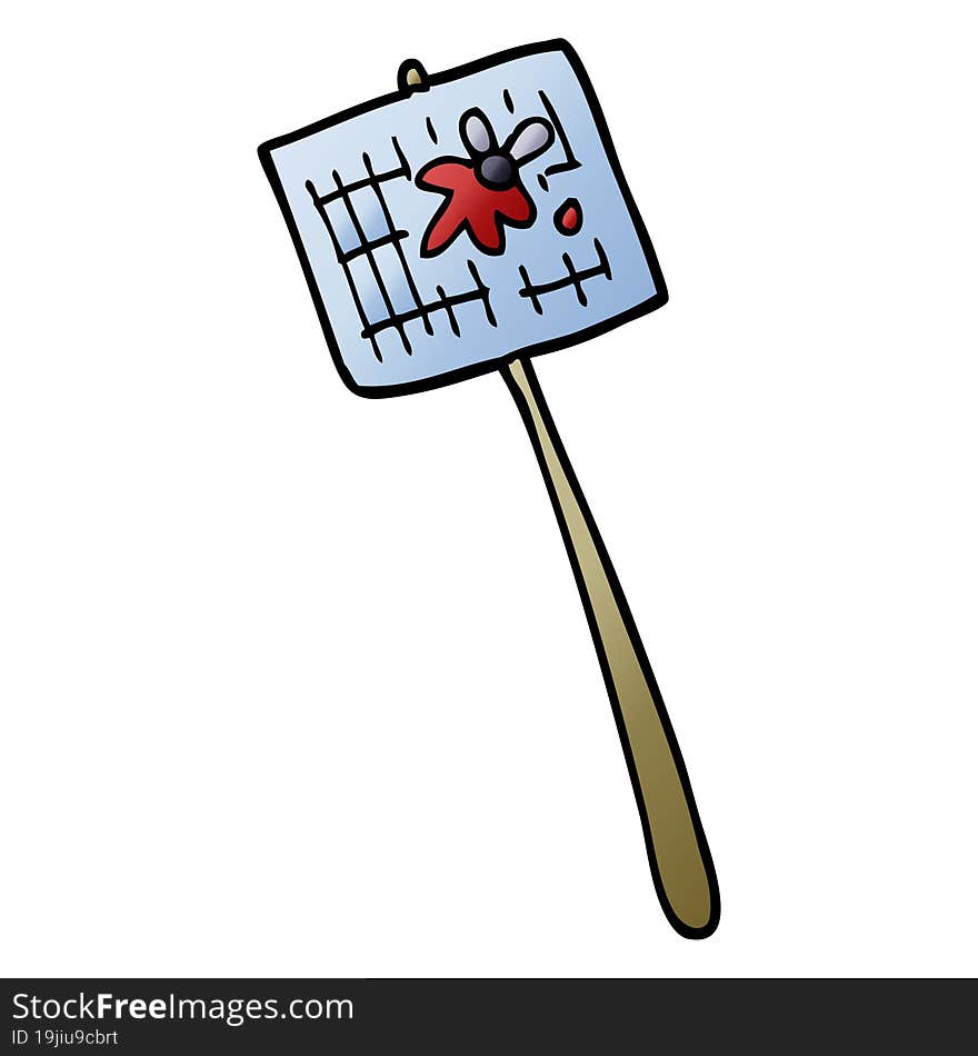 cartoon doodle fly swatter