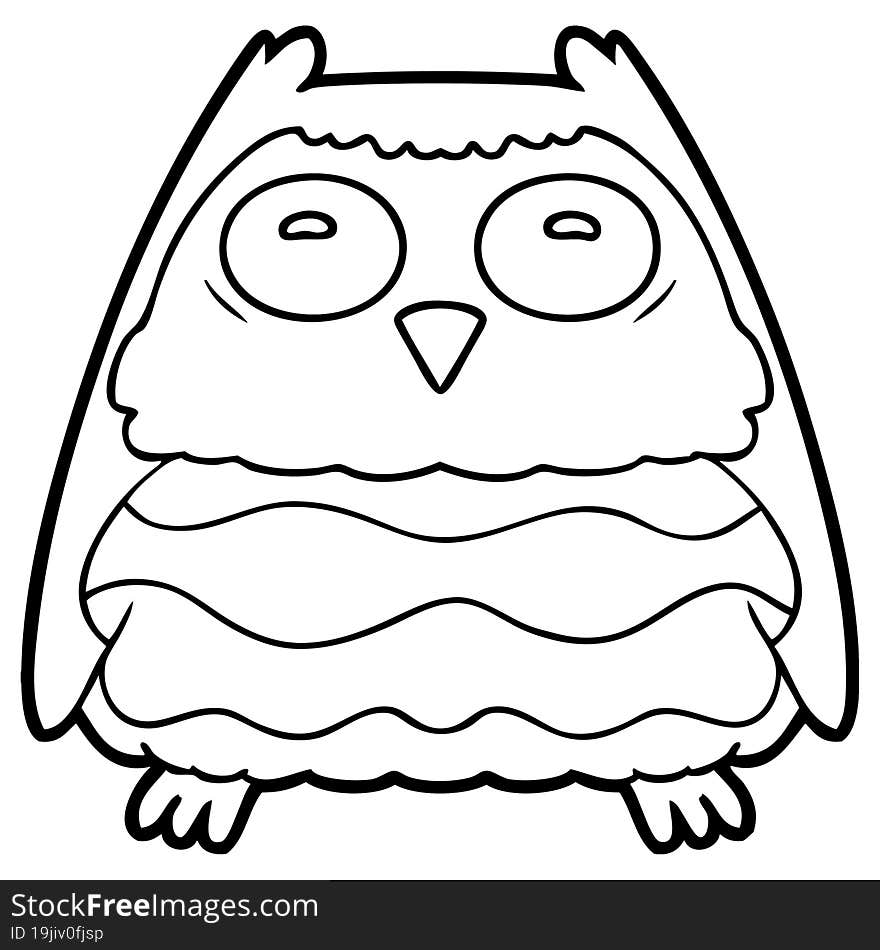 cartoon owl. cartoon owl