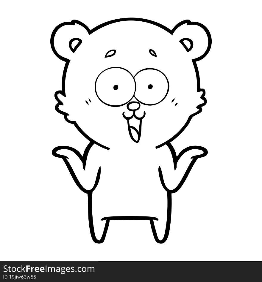 laughing teddy  bear cartoon. laughing teddy  bear cartoon