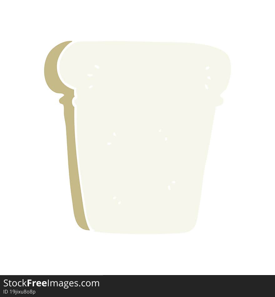 flat color style cartoon slice of bread