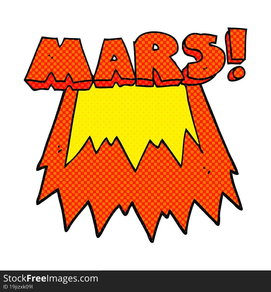 Cartoon Mars Text Symbol