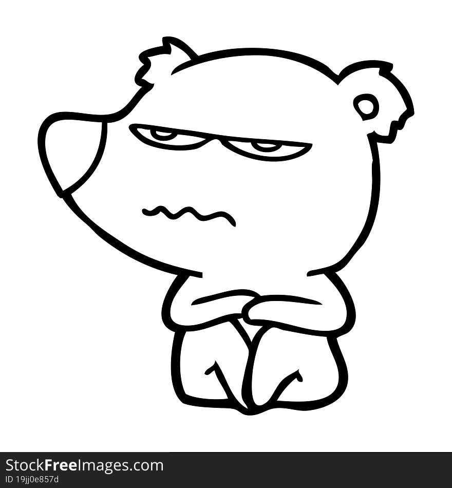 angry bear cartoon. angry bear cartoon