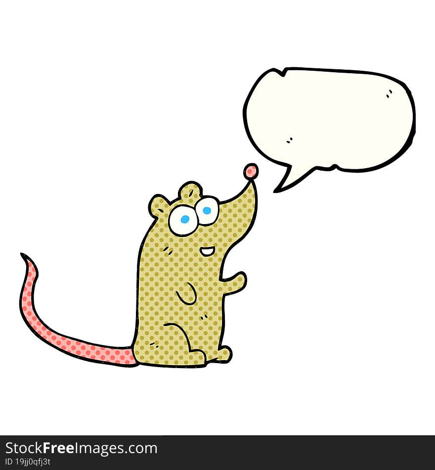 comic book speech bubble cartoon mouse