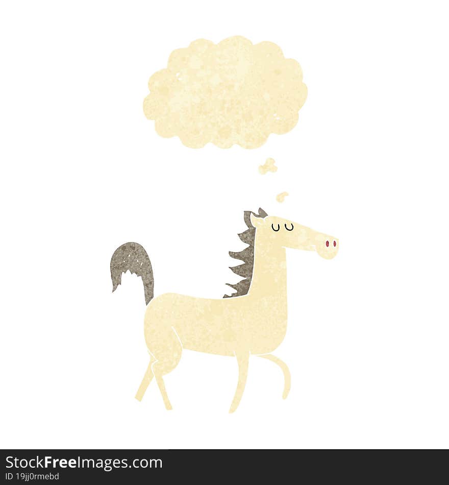 Cartoon Horse With Thought Bubble