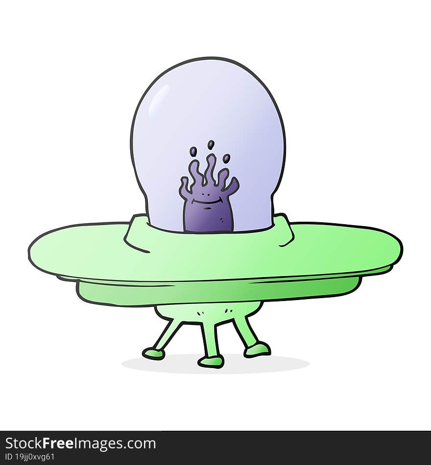 cartoon flying saucer