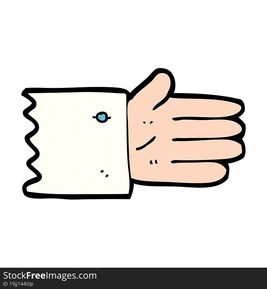 cartoon open hand symbol