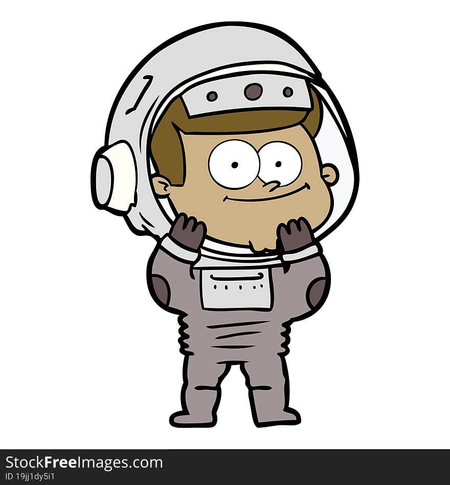 happy astronaut cartoon. happy astronaut cartoon