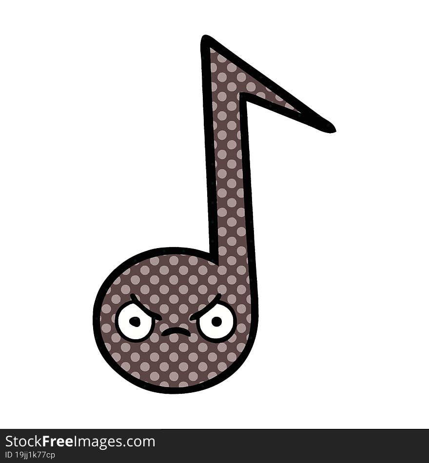 comic book style cartoon musical note