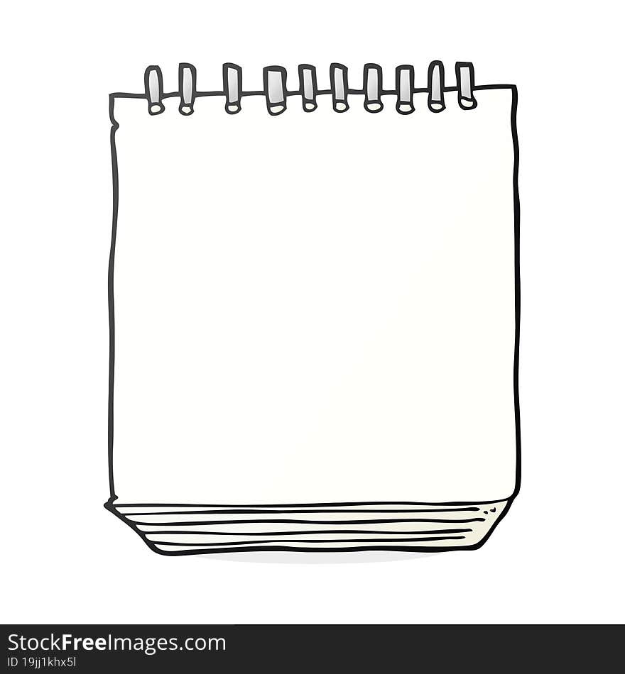 freehand drawn cartoon notepad