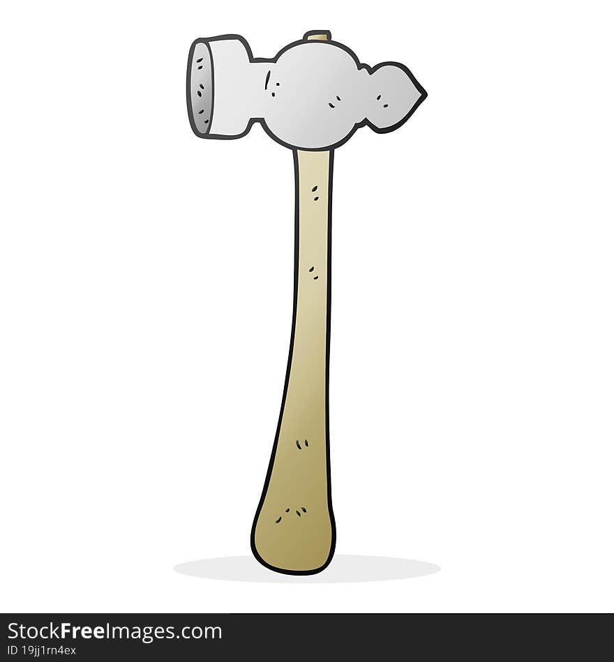 freehand drawn cartoon hammer