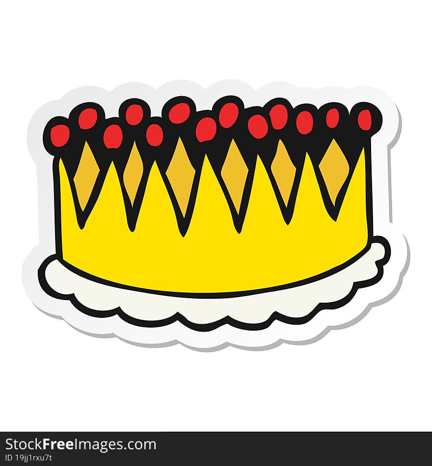 sticker of a cartoon crown