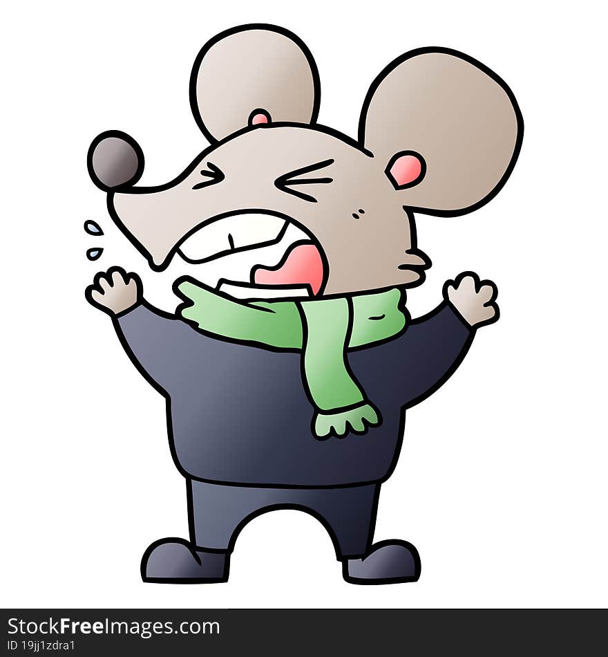 cartoon angry mouse. cartoon angry mouse