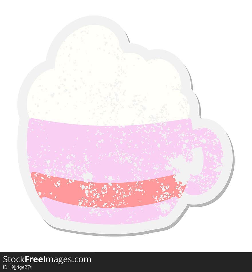 coffee cup grunge sticker