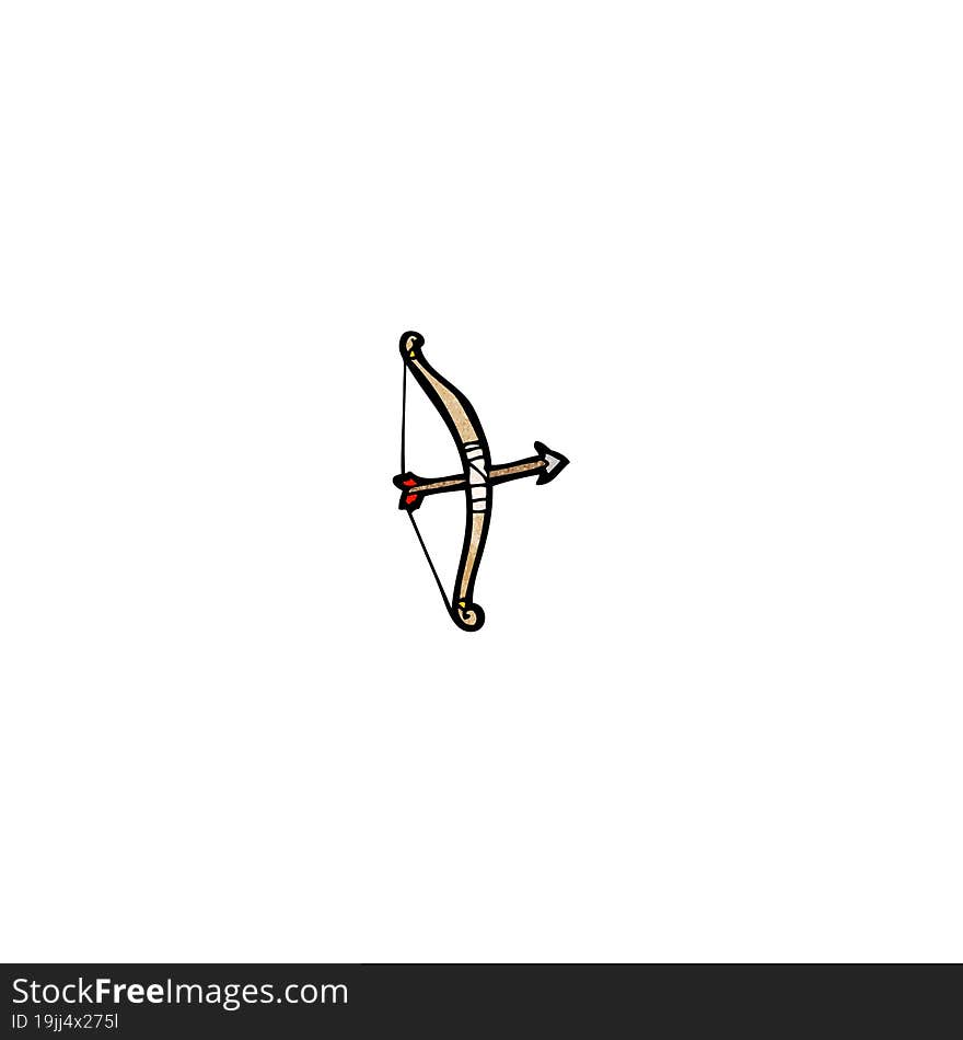 cartoon bow and arrow