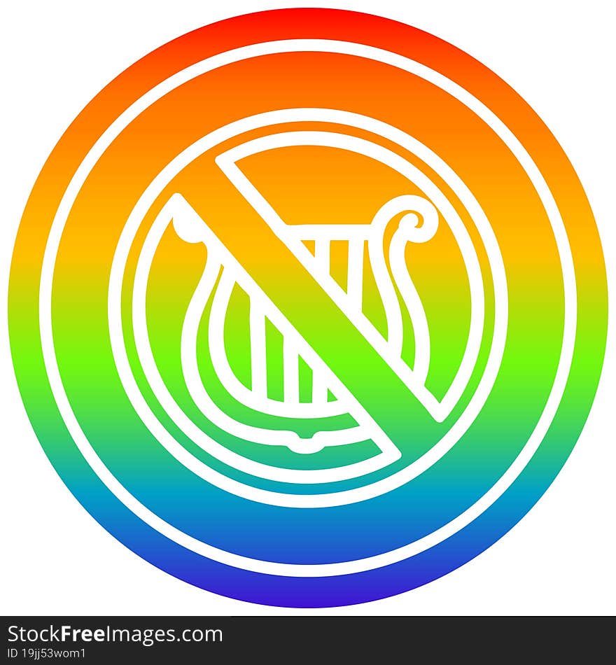 no music circular in rainbow spectrum