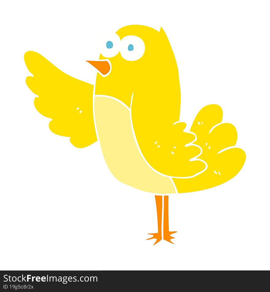 flat color illustration of bird. flat color illustration of bird