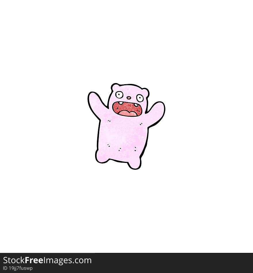 cartoon pink bear