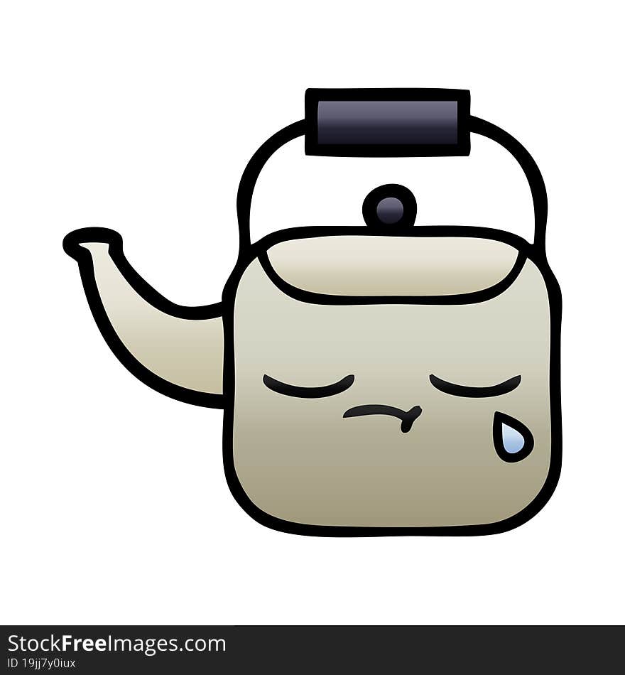 gradient shaded cartoon kettle