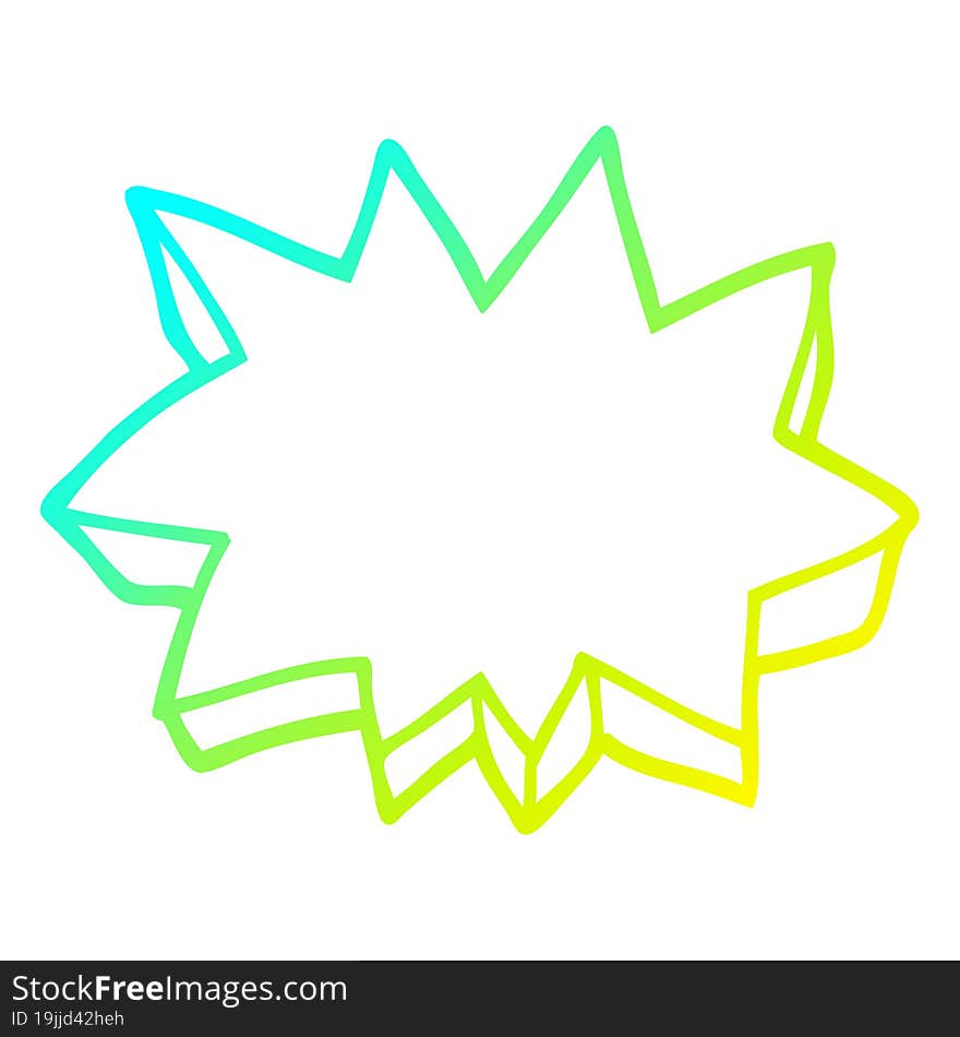 cold gradient line drawing decorative star element