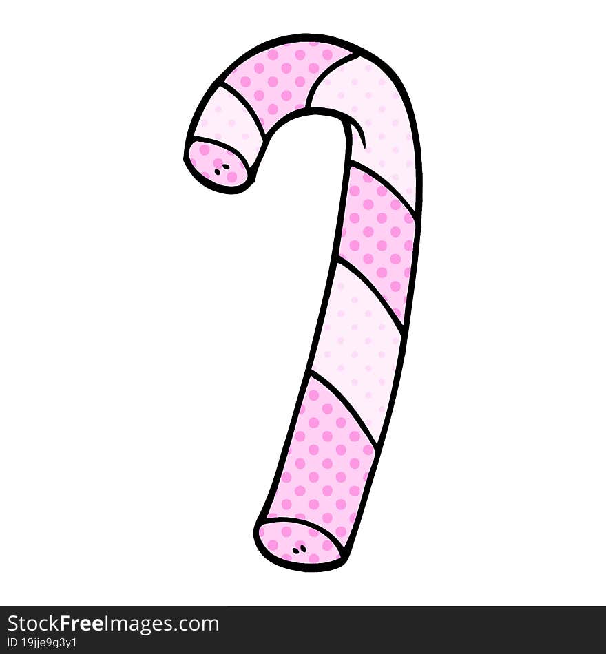 Cartoon Doodle Pink Candy Canes