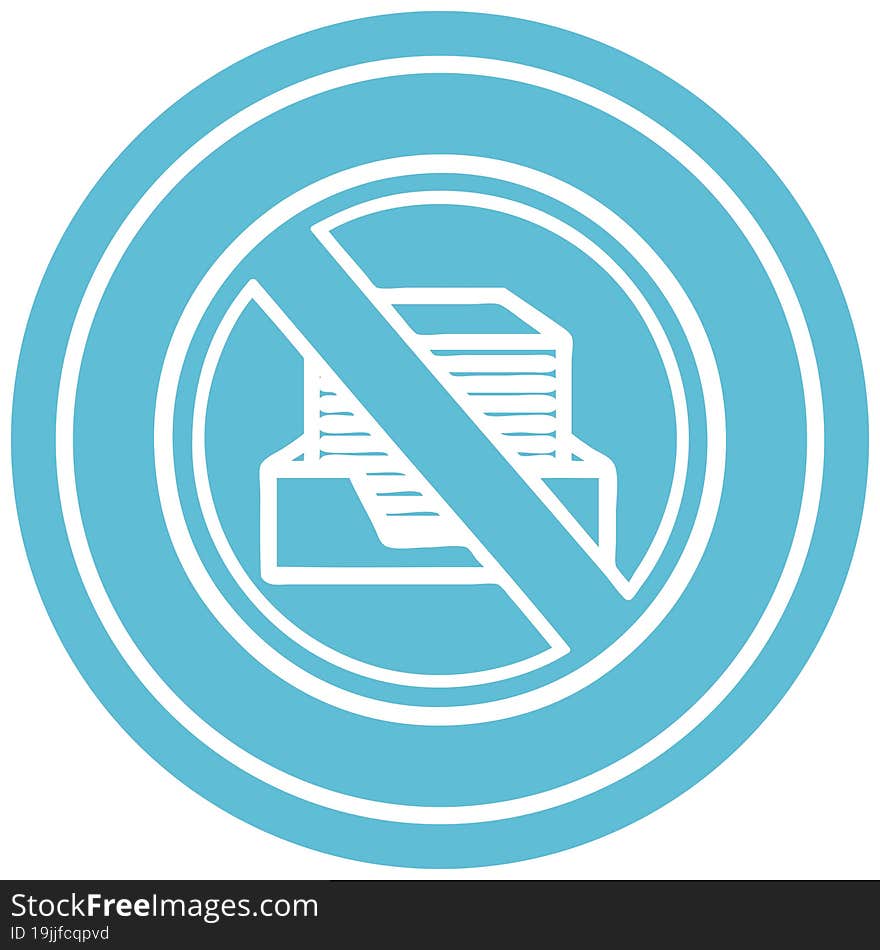 Office Paperless Circular Icon