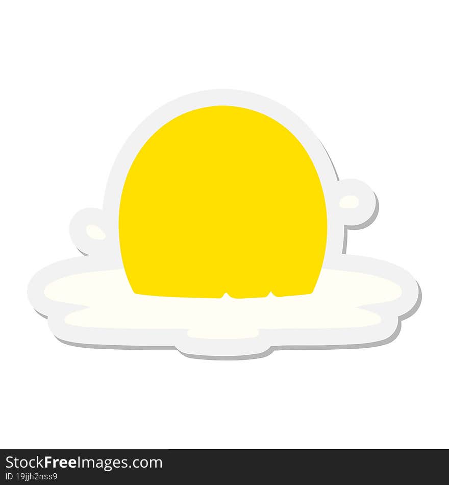 a fried egg sticker