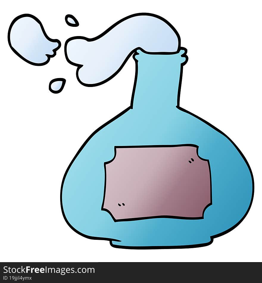 cartoon doodle potion bottle