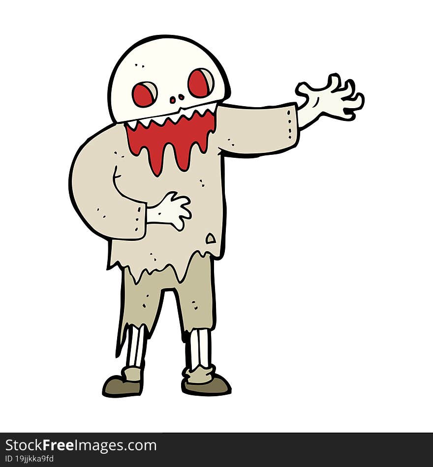 cartoon spooky zombie