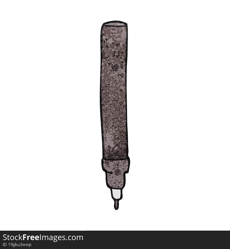 textured cartoon fineliner pen