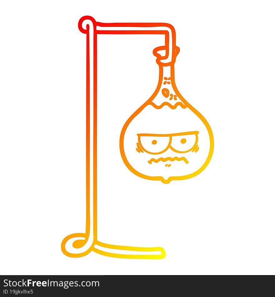 warm gradient line drawing angry cartoon science experiment