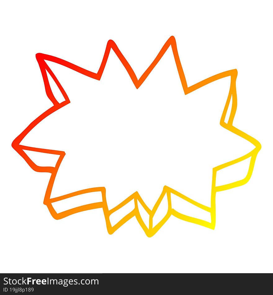 Warm Gradient Line Drawing Decorative Star Element