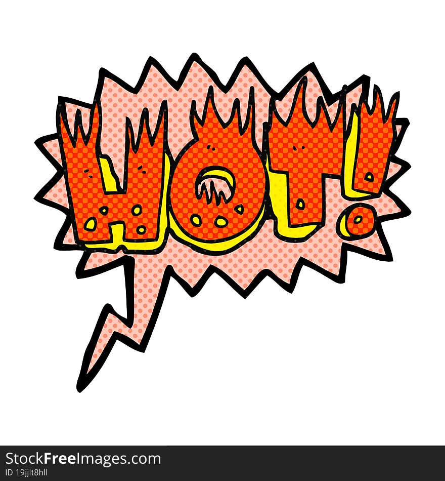 comic book speech bubble cartoon hot symbol