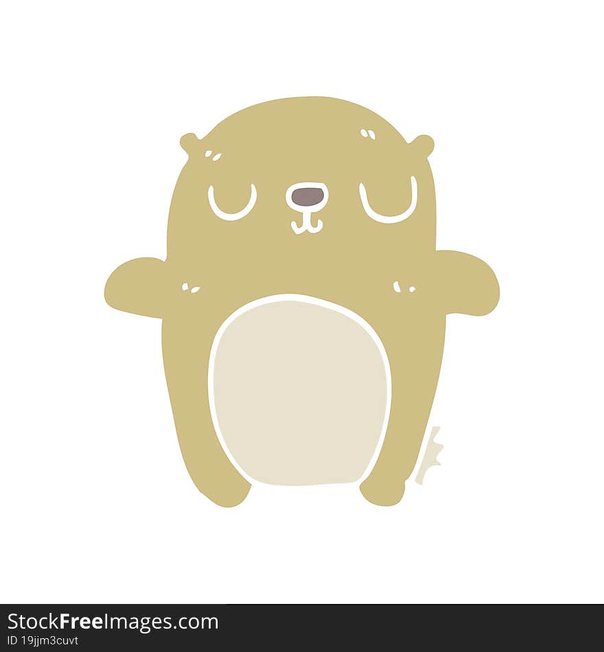 flat color style cartoon bear