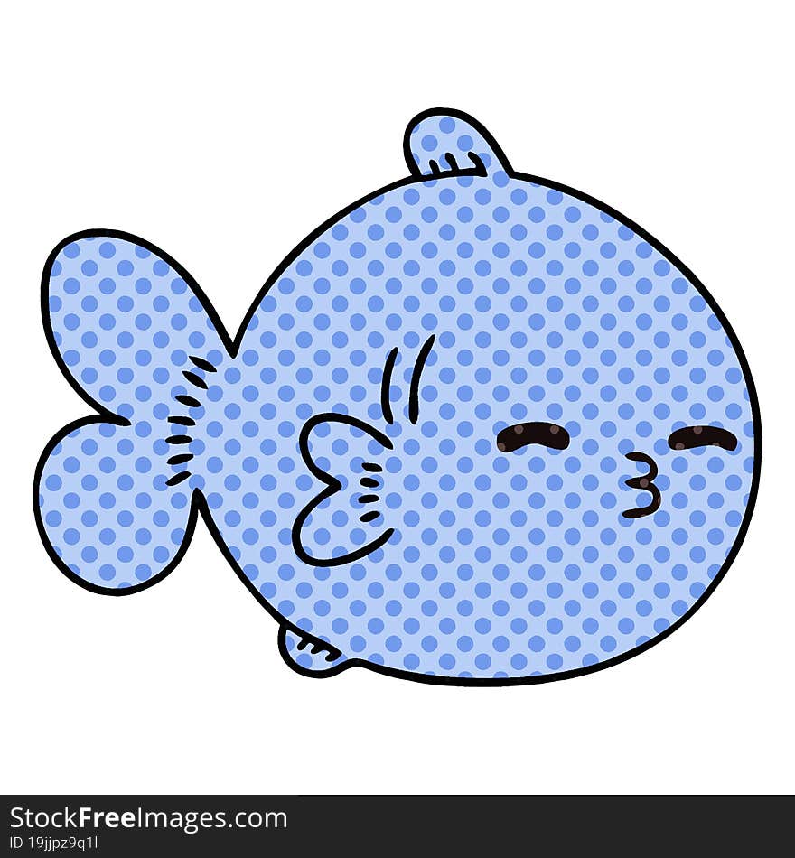 quirky comic book style cartoon fish