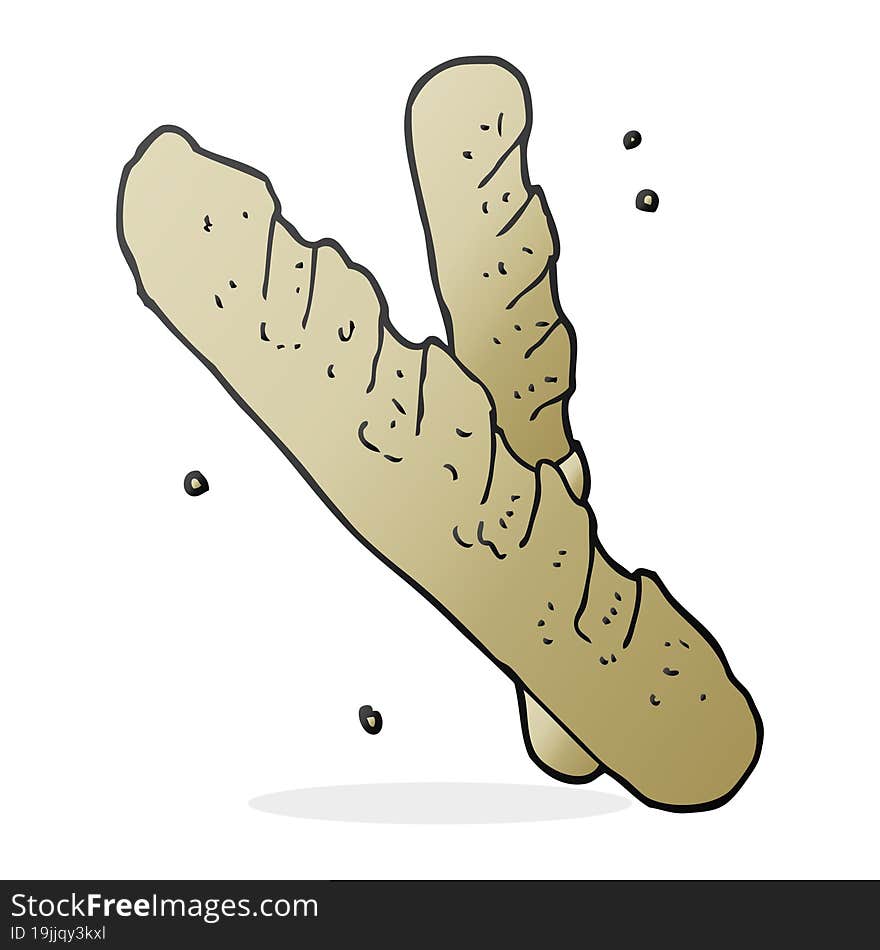 cartoon baguette