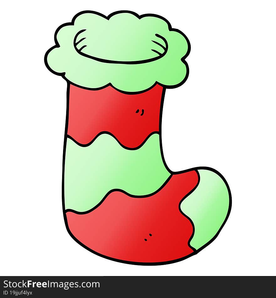 cartoon doodle christmas stocking