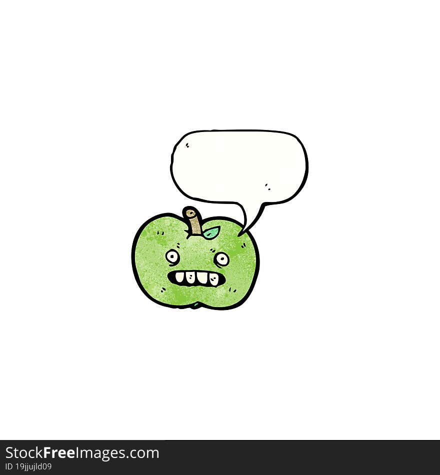 cartoon ugly apple