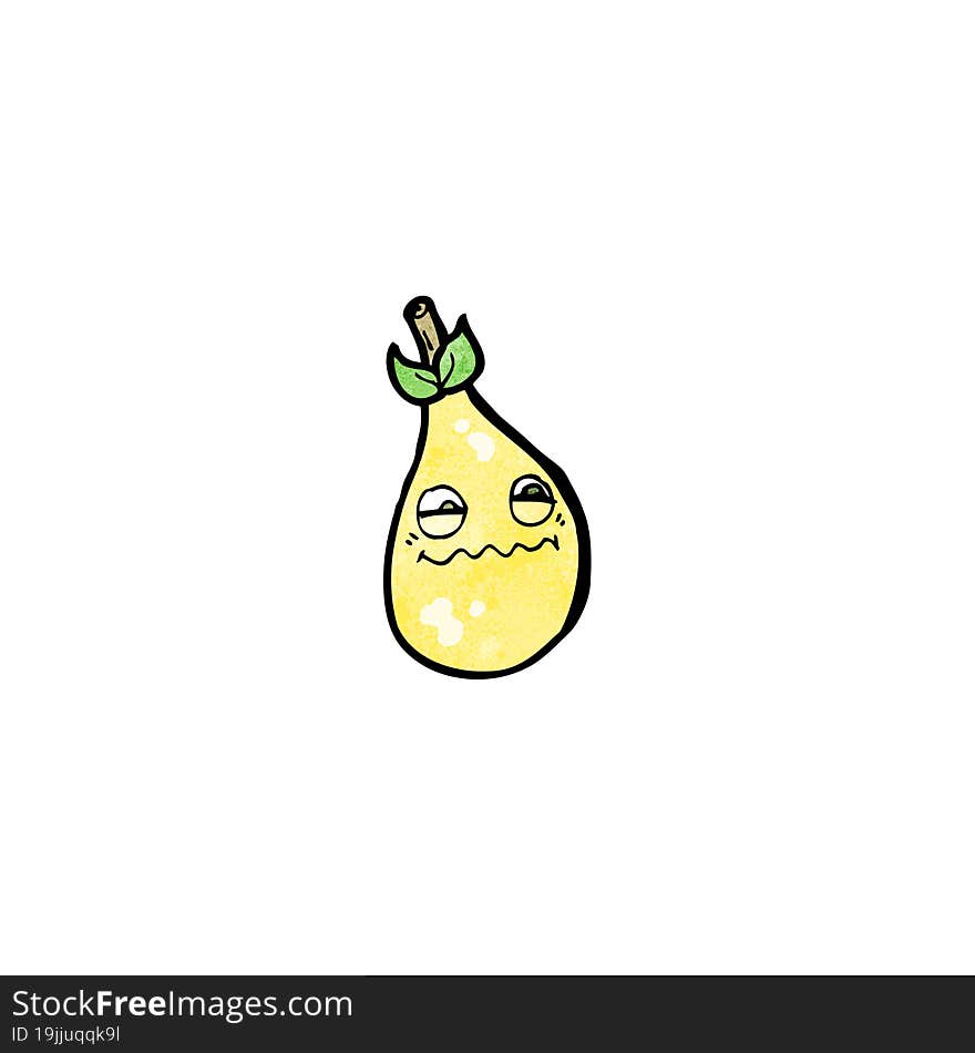 cartoon nervous pear