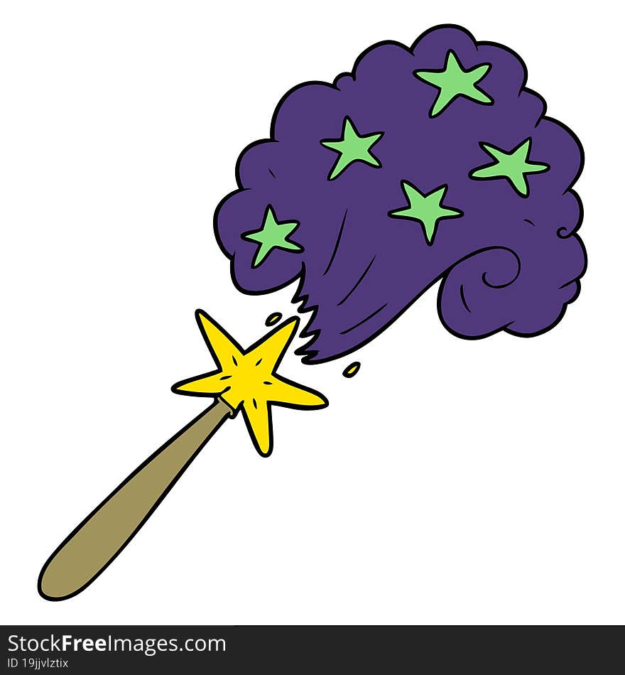 cartoon magic wand. cartoon magic wand