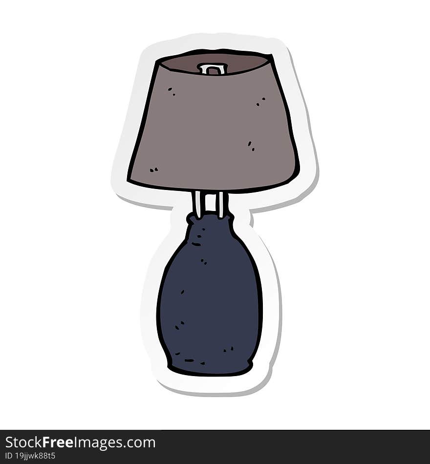 sticker of a cartoon lamp